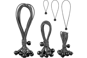 KINZOMOR Ball Bungee Cords 4,6,9 Inch,30 PCS Tarp Bungee Balls Heavy Duty Canopy Tarp Tie Cords for Camping, Shelter,Cargo,Tent Poles with UV Resistant