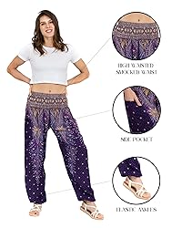 LOFBAZ Harem Pants for Women Yoga Boho Hippie