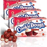 Cookie Dough Bites Red Velvet Flavored Candy | 3.1 oz (Pack of 3) | The Original Edible Cookie Dough | Movie Theater Candy