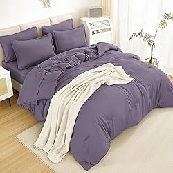 Litanika King Size Comforter Set Grey Purple - 7