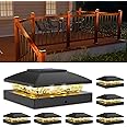 VOLISUN 4x4 Solar Post Cap Light Outdoor Waterproof 12pack,Solar Fence - Post Lights For 4x4