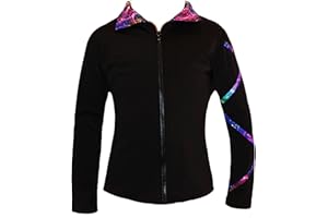 Ice Fire Figure Skating Criss Cross Jacket - Silver Sky