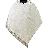 virblatt - Mens Poncho Hooded | 100% cotton & Reversible | Mexican Poncho Men Baja Hoodie Winter Pancho warm Cape Cowboy