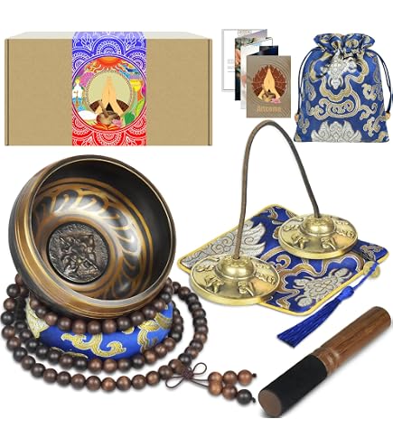 Bol Chantant Chakra Couronne Avec Bâton - Méditation Et Thérapie Sonore