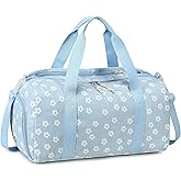 BLUBOON Duffle Bag Girls Kids Cute Gym Bag with Shoes Compartment & Wet Separation Waterproof Sports Overnight Travel Bag