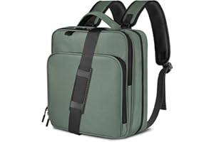 LLI CUFITE Zipper Binder Bag, 2-inch 3-Rings with Multiple Pockets File Folder - 500 Sheet Capacity, Up to 14‘’ Laptop and Tablet, Detachable Backpack Straps & Shoulder Use for School