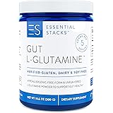 Essential Stacks Gut L-Glutamine Powder - Gluten, Dairy & Soy Free - Made in USA - Pure L Glutamine Powder for Gut Health, Bl