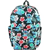Wondapop Disney Lilo & Stitch 17 Inch Deluxe Backpack with Laptop Compartment (Black)