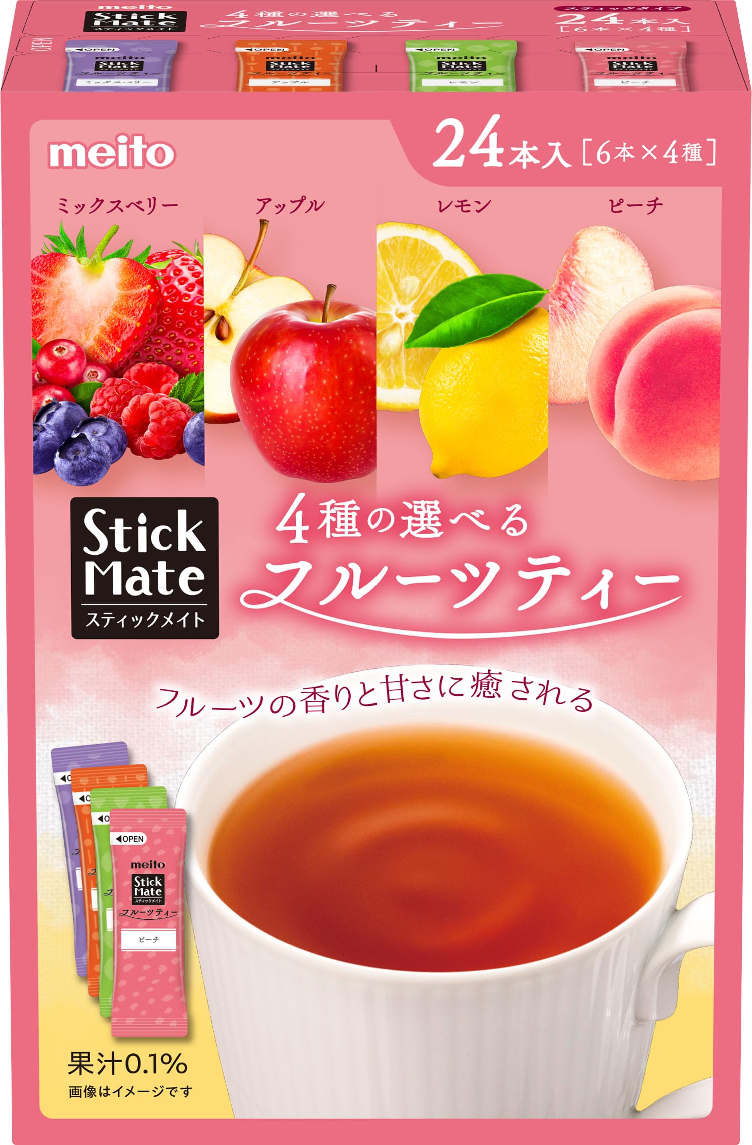 名糖 スティックメイト 4種の選べるフルーツティー 24本入商品画像