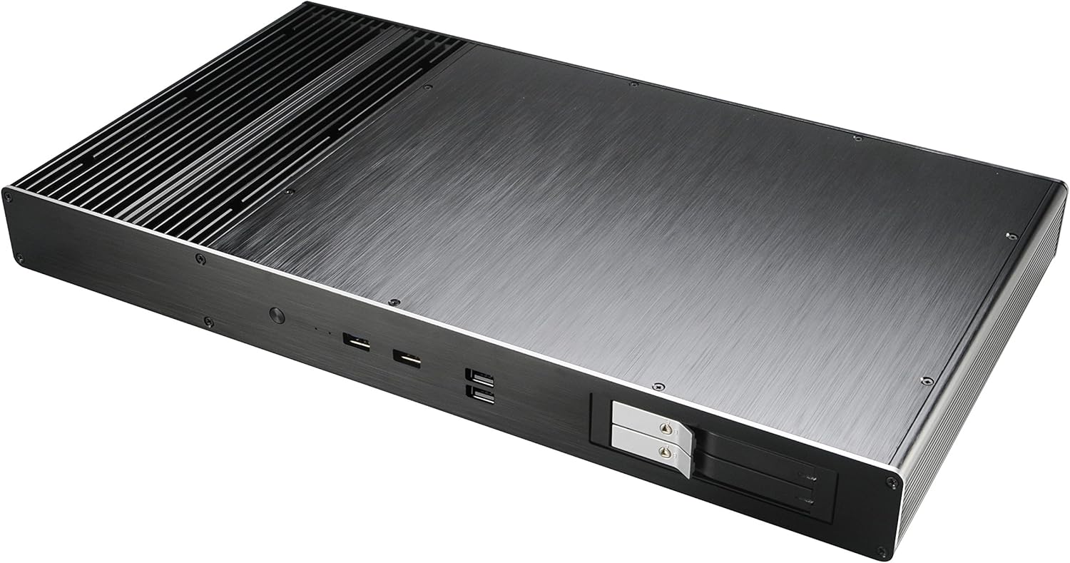Akasa Galileo TU Slim 1U Aluminium Fanless Case for Thin MiniITX