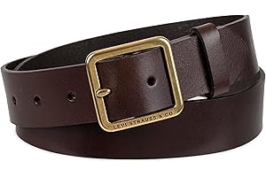 Levi's womens Casual Leather Belt With Square Buckle – Stylish Jeans & Dress Belt (Regular & Plus Sizes)