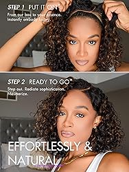 LUVME HAIR 12" Curly Glueless Wigs Human Hair Pre