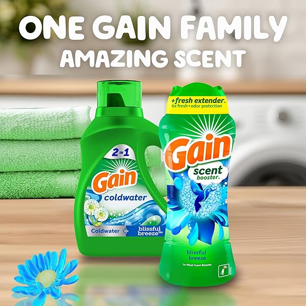 GAIN FIREWORKS IN-WASH SCENT BOOSTER BEADS, BLISSFUL BREEZE, 24 OZ