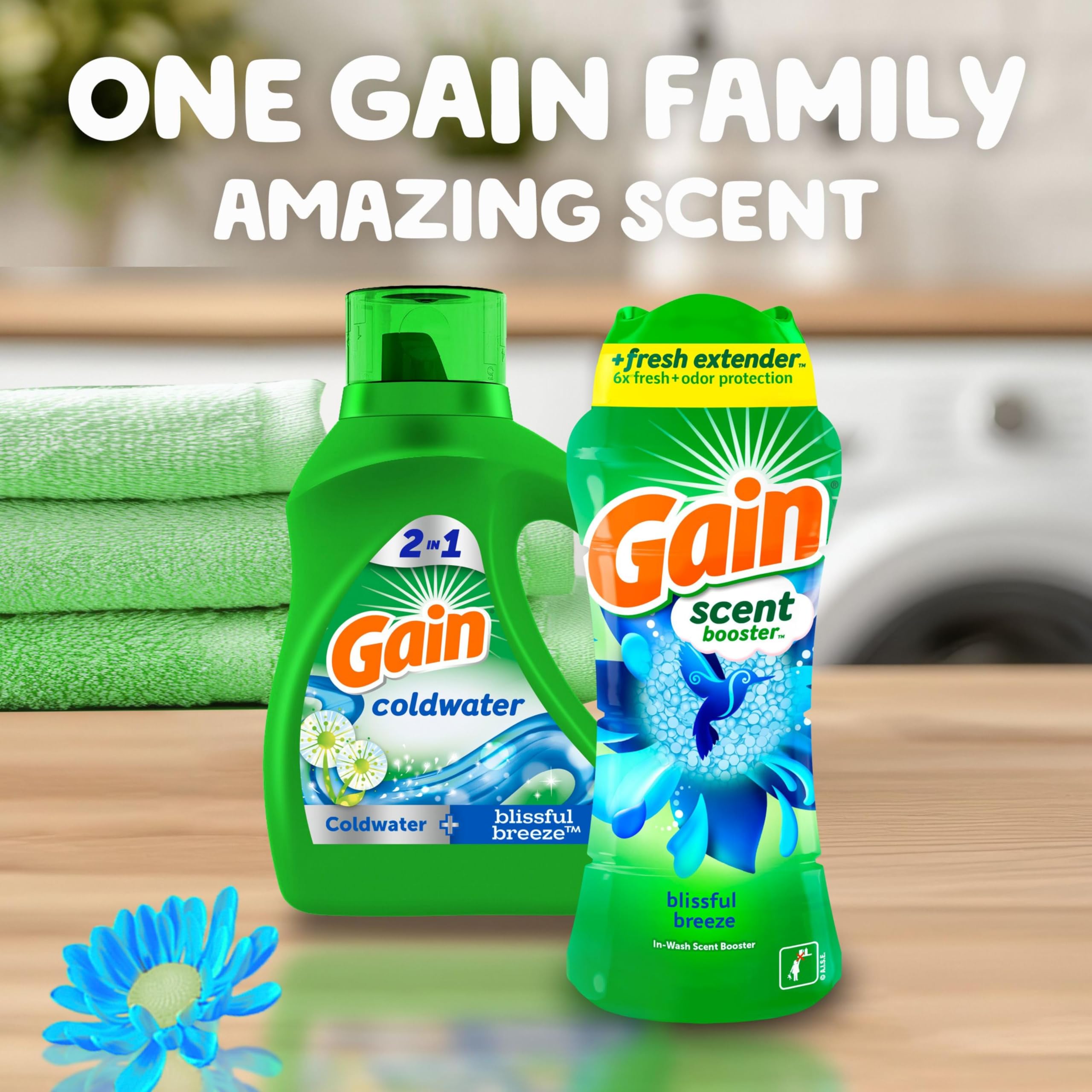 Gain Fireworks In-Wash Scent Booster Beads, Blissful Breeze, 24 oz