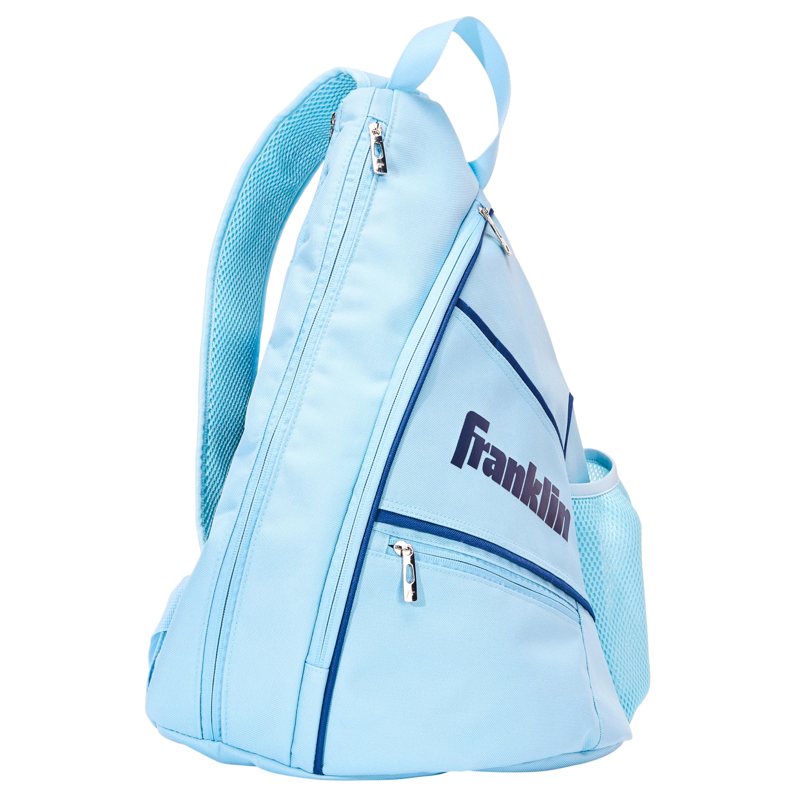 Franklin Sports Pickleball Sling Bag - Pickleball Backpack for Men & Women - Holds 6 Paddles, Balls & Accessories - Carolina Blue Image
