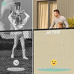 SunnyRoyal 8' x 76' Beige Privacy Fence Screen