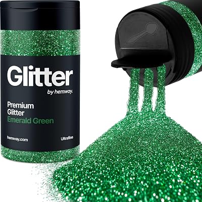Hemway Emerald Green Glitter Shaker 130g Ultrafine Resin Epoxy Craft