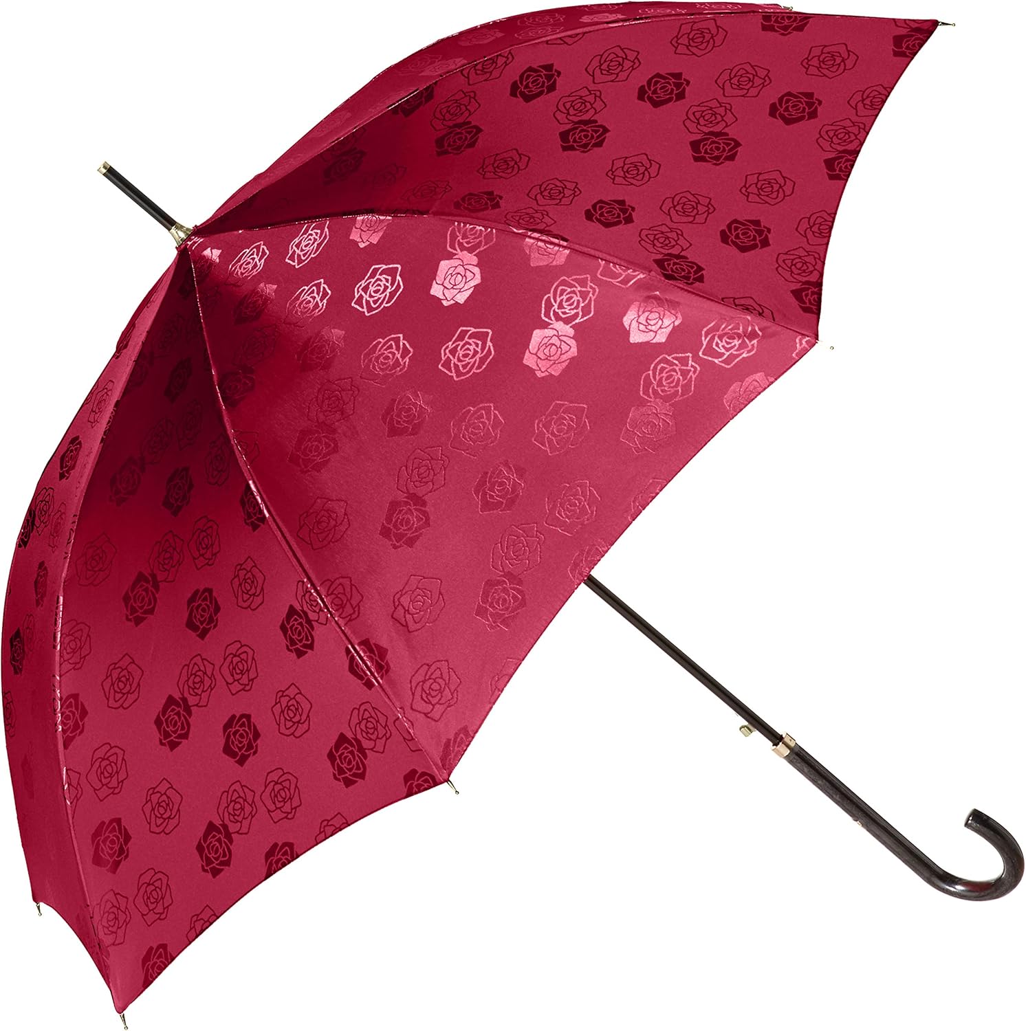 Amazon [ムーンバット] ミラ・ショーン/雨傘/長傘/バラ柄 レディース レッド 日本 親骨の長さ60cm (FREE サイズ) 長傘 通販