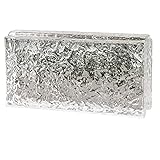 1 Pack-7.9"x3.9"x2" Glass Block with Card Slots-ice