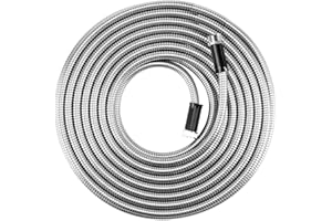 Beaulife Metal Garden Hose 25 ft Flexible No Kink Lightweight RV Drinking Water Hose Extension Leader Hose Heavy Duty Outdoor