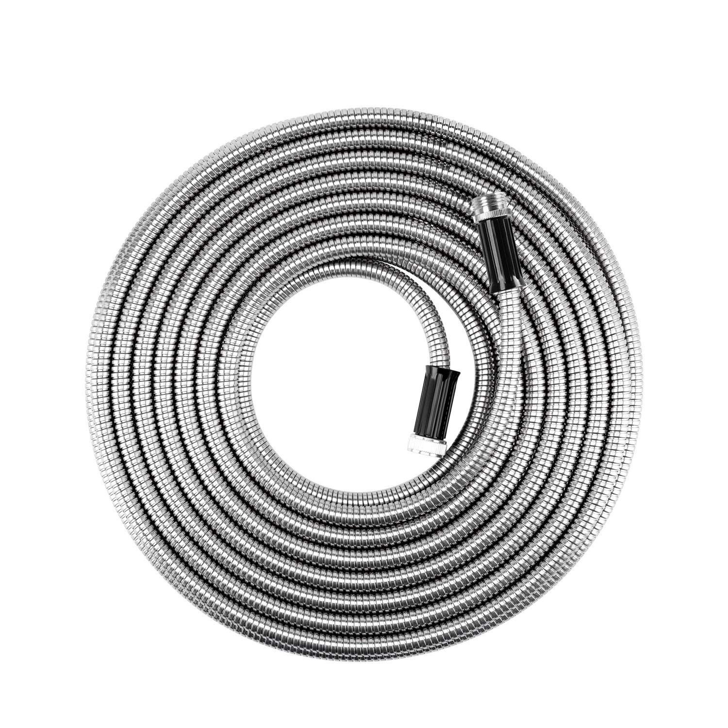 Photo 1 of Beaulife Metal Garden Hose 25 ft Flexible No Kink Lightweight RV Drinking Water Hose Extension Leader Hose Heavy Duty Outdoor