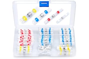 Wirefy 110 PCS Solder Seal Wire Connectors Kit - Heat Shrink Wire Connectors Kit - Waterproof Solder Sleeves - Self Soldering Wire Connectors - Set 26-10 AWG | Wire Butt Connectors Heat Shrink