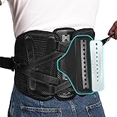TIMTAKBO 11inch Height Back Brace for Lower Back Pain Relief,9X Power Back Support Brace for Men, Women with Removable Ergonomic Bionic Vertebra Plate, for Herniated Disc, Sciatica, Scoliosis（Large）