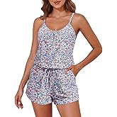 Smismivo Romper Swimsuits for Women One Piece Modest Bathing Suit with Shorts Mesh Pockets Tummy Control Full Coverage