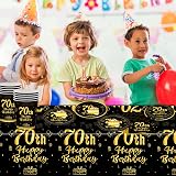 COSORO 2pcs Black Gold 70th Birthday Tablecloth 137 x 274 cm view 5