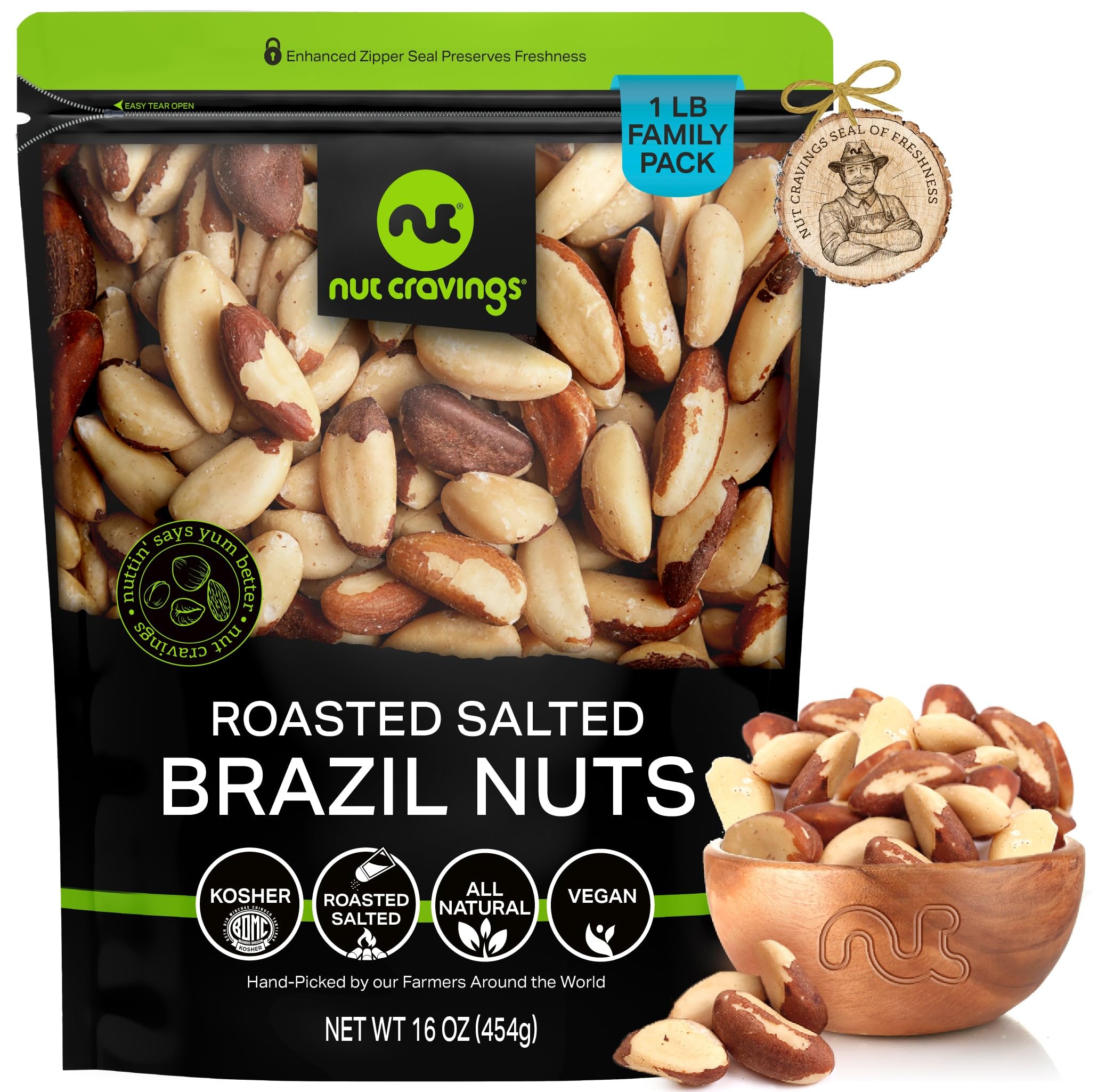 NUT CRAVINGS - Brazil Nuts Roasted & Salted - No