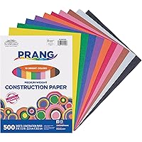 Prang (Formerly SunWorks) Construction Paper, 10 Assorted Colors, 9" x 12", 500 Sheets