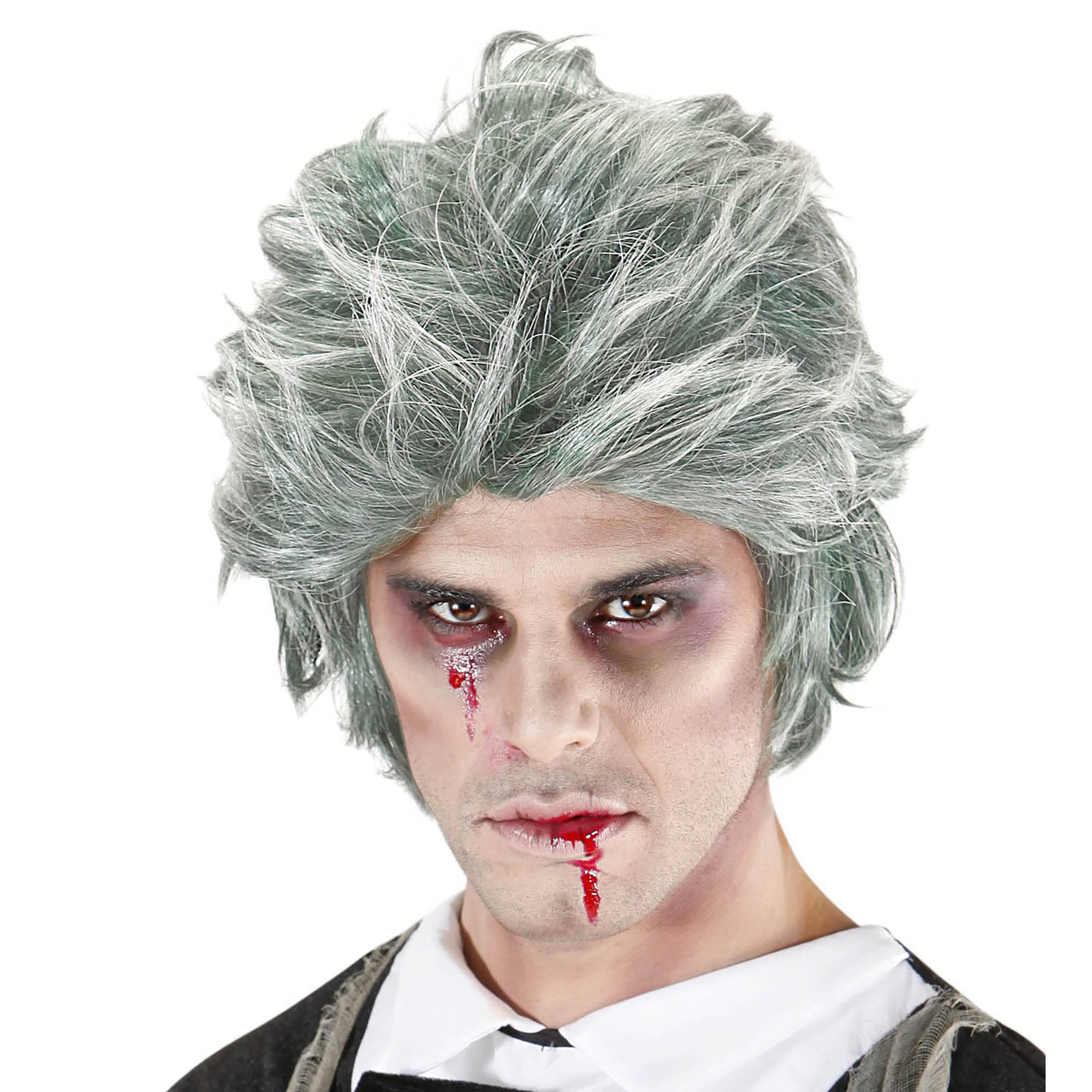 W WIDMANN MILANO Party Fashion - Zombie Wig for Men, Horror, Psycho, Halloween, Carnival, Theme Parties