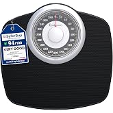 A25 Analog Bathroom Scale, Anti-Skid Surface, High Precision, Up to 400 lb | Compact Platform with Clear 5 Point 3 Inch Dial for Quick, Accurate Readings - Gold