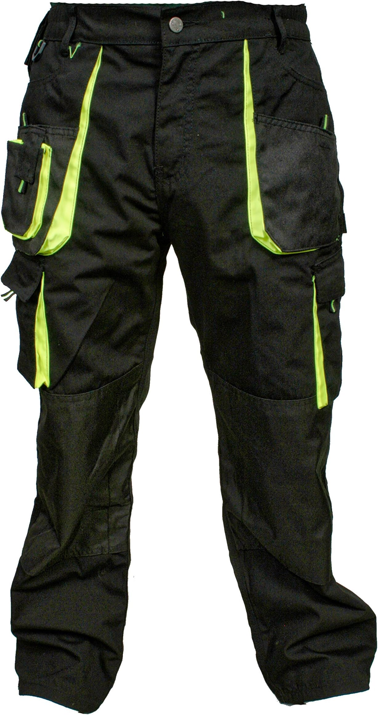 Juicy Trendz® Mens Work Trousers Heavy Duty Workwear Cargo Combat Knee Pad Pockets Work Pants for Man