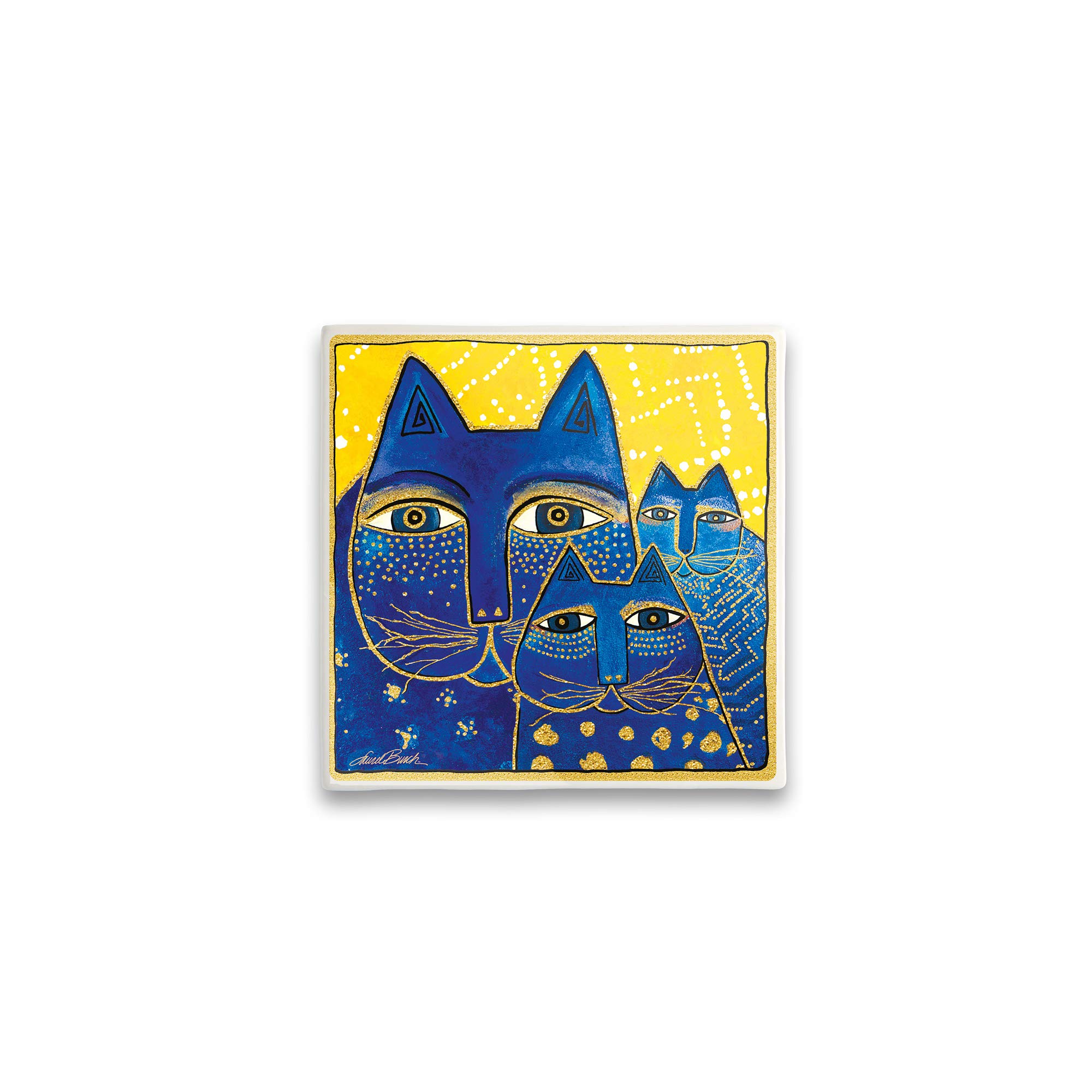 Laurel Burch Formella, Ceramic, Ivory, Small