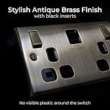 British General BG 22W Double USB Power Socket Antique Brass NAB22UAC22B view 7