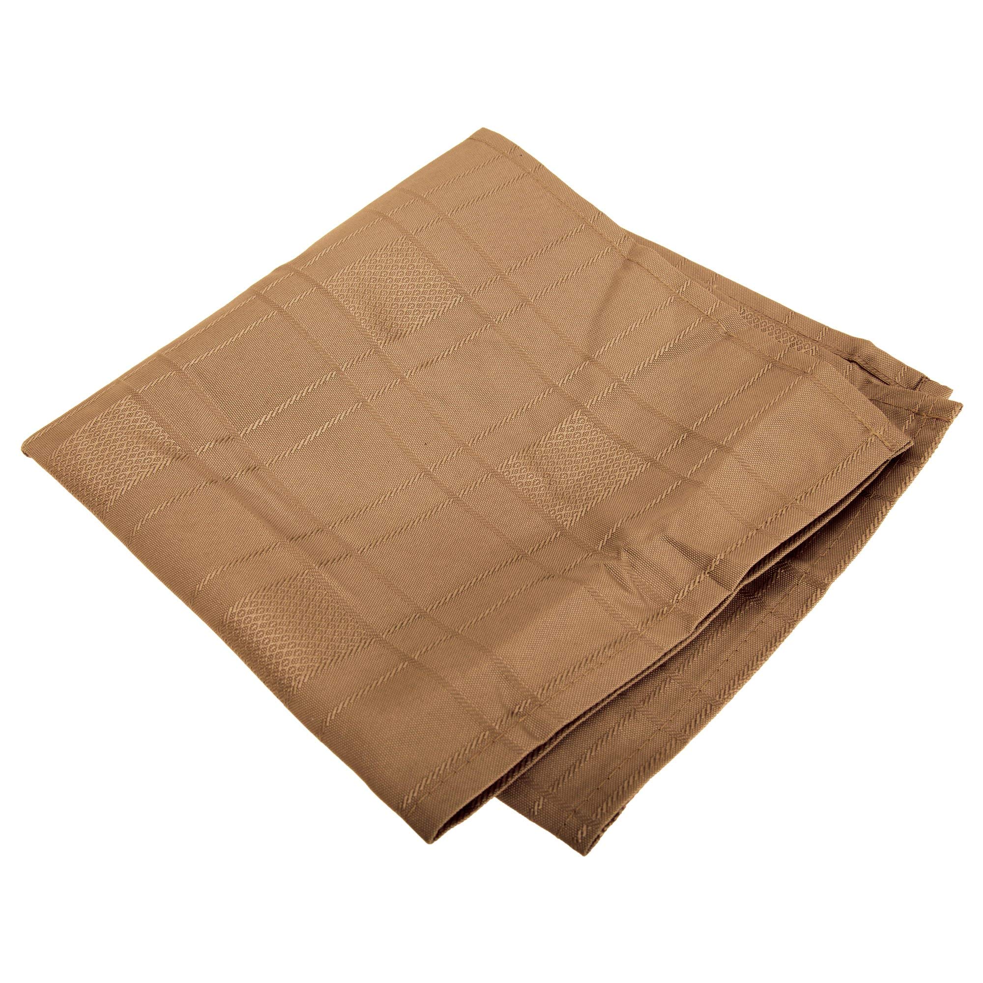 Emma Barclay Chequers - Jacquard Napkins in Coffee - 17x17 (43x43cm)