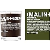 MALIN+GOETZ 9oz Scented Candle | Hand-Poured Soy Wax with Unique Fragrance Blends | Clean-Burning, Vegan & Cruelty-Free | Bergamot, Sage, Otto, Tomato, Strawberry, Cannabis, Dark Rum & Leather