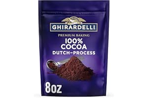 GHIRARDELLI Premium Baking Cocoa 100% Cocoa Dutch Process Unsweetened Cocoa Powder – Gourmet Baking Cocoa for Brownies, Cakes, Cookies & Smoothies, 8 oz Bag