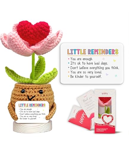 Amazon.com: Gossby Handmade Heart Flower Crochet with 'I Love You