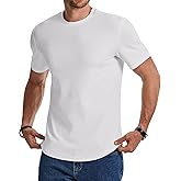 JMIERR Men Textured Knit T-Shirts Casual Stretch Ribbed Short Sleeve Shirt Gym Workout Athletic Tee Shirts