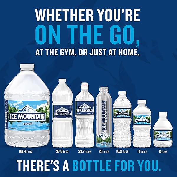 ICE MOUNTAIN SPRING WATER, 33.8 FL OZ BOTTLE – REFRESHING CRISP BOTTLED WATER