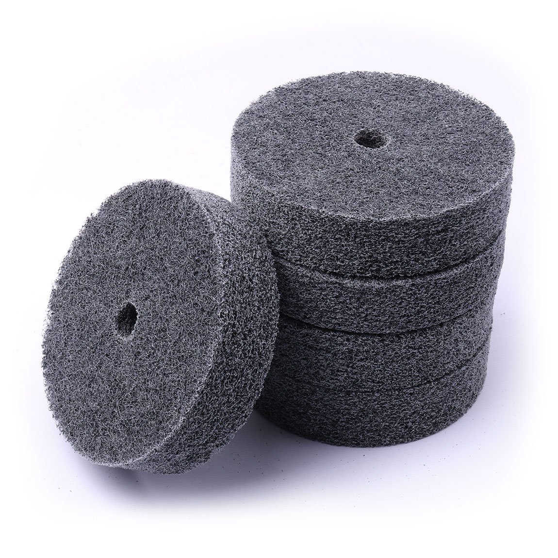 CBRIGHT Deburring Wheels, Nylon Fiber Wheel 5pcs 3inch Buffing Pad for Bench Grinder Buffing Machine Polishing Stainless Steel, etc.