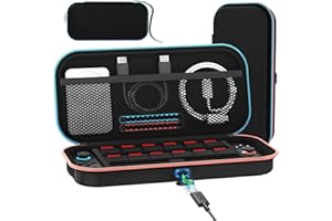 ivoler Charge inside Carrying Case for Nintendo Switch 2 Console 2025, Travel Case with Charging Cable Port, Holds 12 Game Cards Cartridge for Switch 2 Accessories– Black