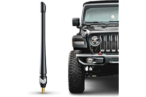 Ronin Factory Short Replacement Antenna for Jeep Wrangler Accessories Rubicon Jeep Gladiator Accessories Sahara Sport 4xe JK 