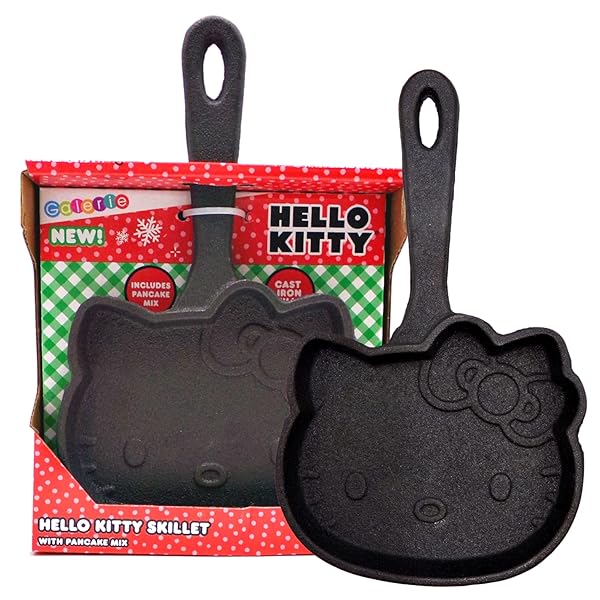 GALERIE HELLO KITTY PANCAKE SKILLET WITH MIX, STOCKING...