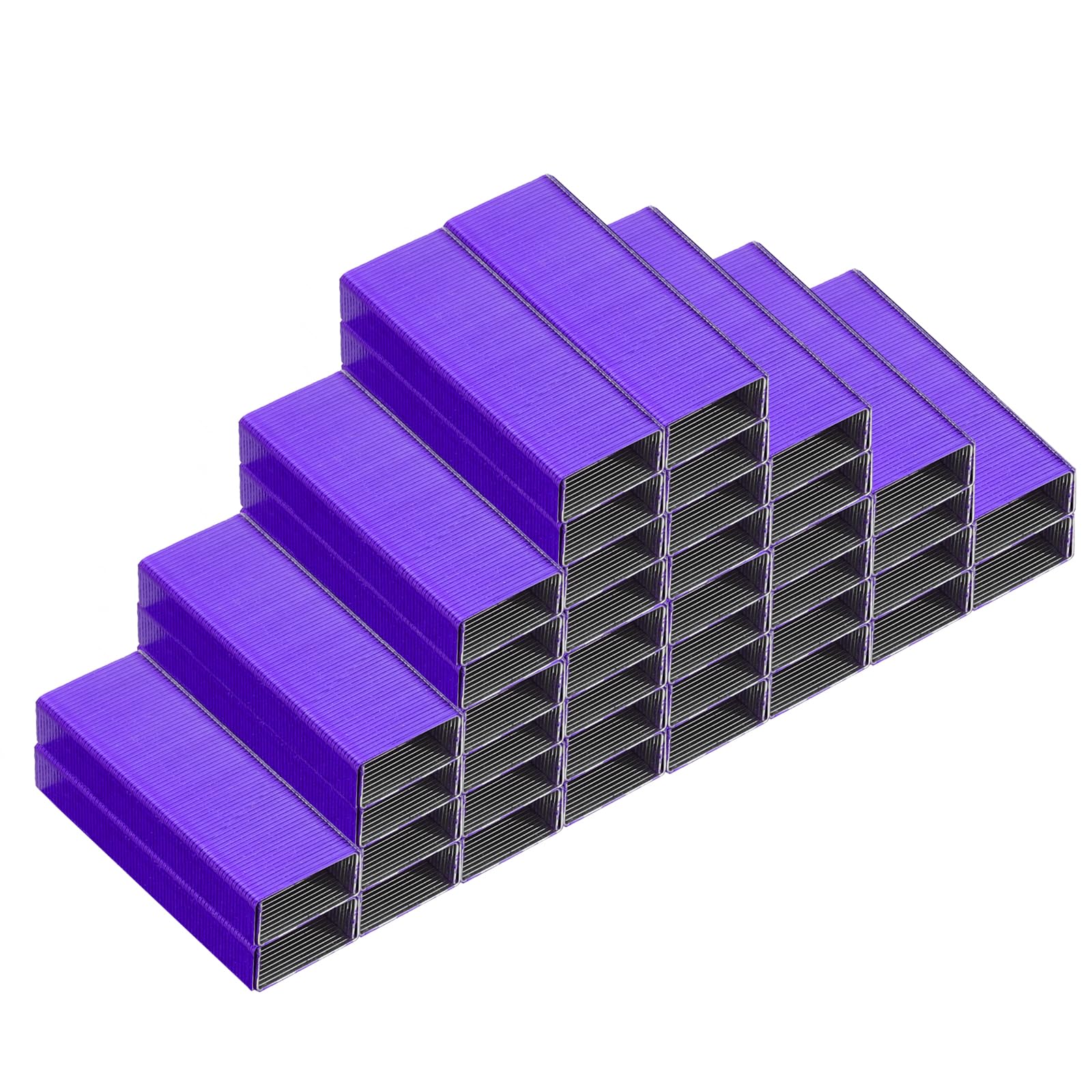 PATIKIL Staples for Stapler, 8 Pack(1000Pcs Staples Per Pack) #10 Mini 3/16 Inch Length Staples Jam Free for Home Office Supplies, Purple