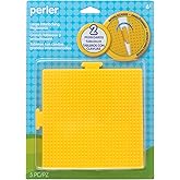 Perler Beads Yellow Square Pegboards, 2pc, 5.7'' L x 5.7'' H, Small