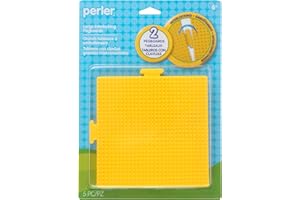 Perler Beads Yellow Square Pegboards, 2pc, 5.7'' L x 5.7'' H, Small