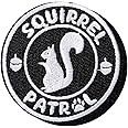 XMJY Squirrel Patrol Patch - 1 Pc Funny Embroidered Animal Patch with Hook and Loop, Morale Patch for Dog Vest, Dog Harness and Backpacks